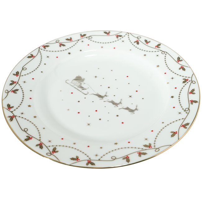 Porcelain side plate D19 cm CHRISTMAS LIGHTS