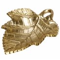 Deco dish Leaf, aluminium, golden, 3x19x18.4cm