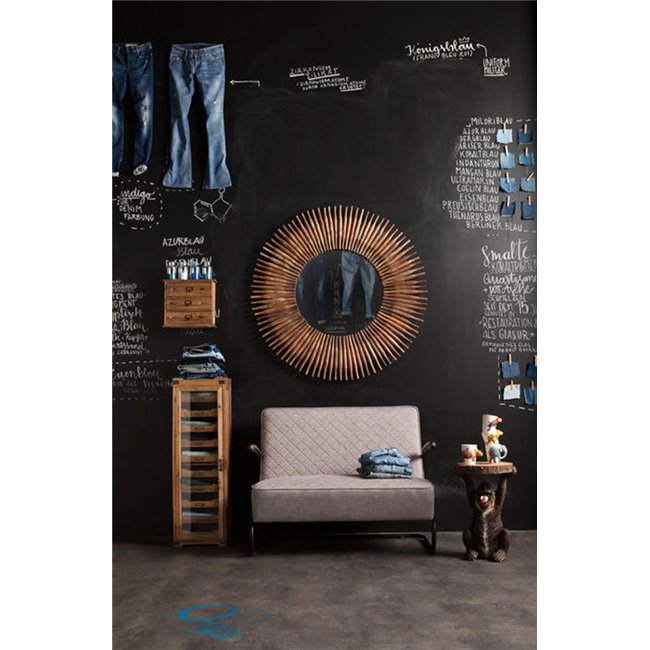 Mirror Sunlight, wood, D120cm