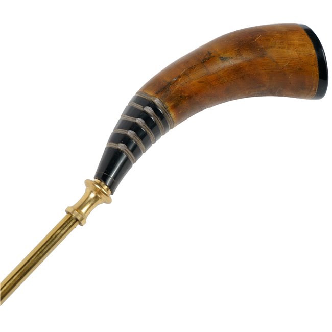 Shoe horn w/horn hand, gold finish, 62cm