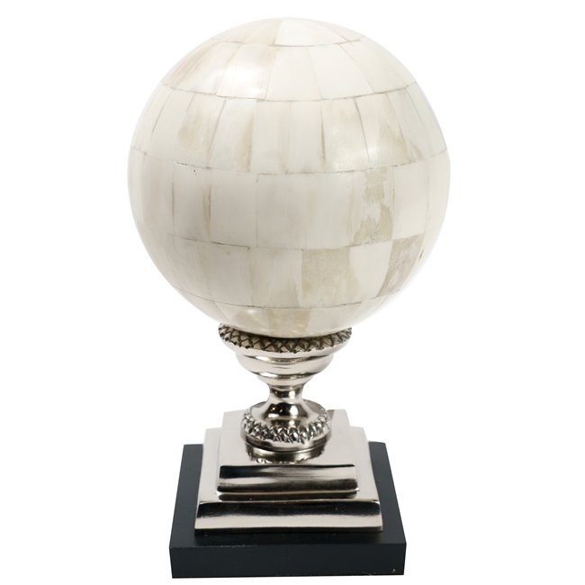 Decorative Bone ball, aluminium, 15x15xH25cm