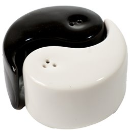 Salt and pepper shaker Ying Yang, 6x6x7cm