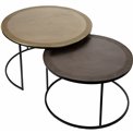 Coffee table Jarne set, 75x75x44, 65x65x39cm
