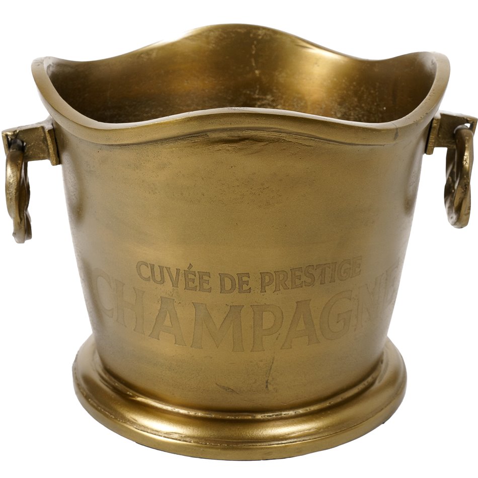 Wine cooler Juna, brass antique, 29x36x25 cm