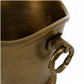 Wine cooler Juna, brass antique, 29x36x25 cm