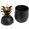 Декоративная посуда Pineapple, алюминий, черная/золотого цвета, H20 D10cm