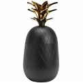 Dekoratīvs trauks Pineapple L, alumīnijs, melns/zelta, H28.5 D12.7cm