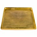 Plate square metal gold 30x2x30cm