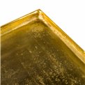 Plate square metal gold 30x2x30cm