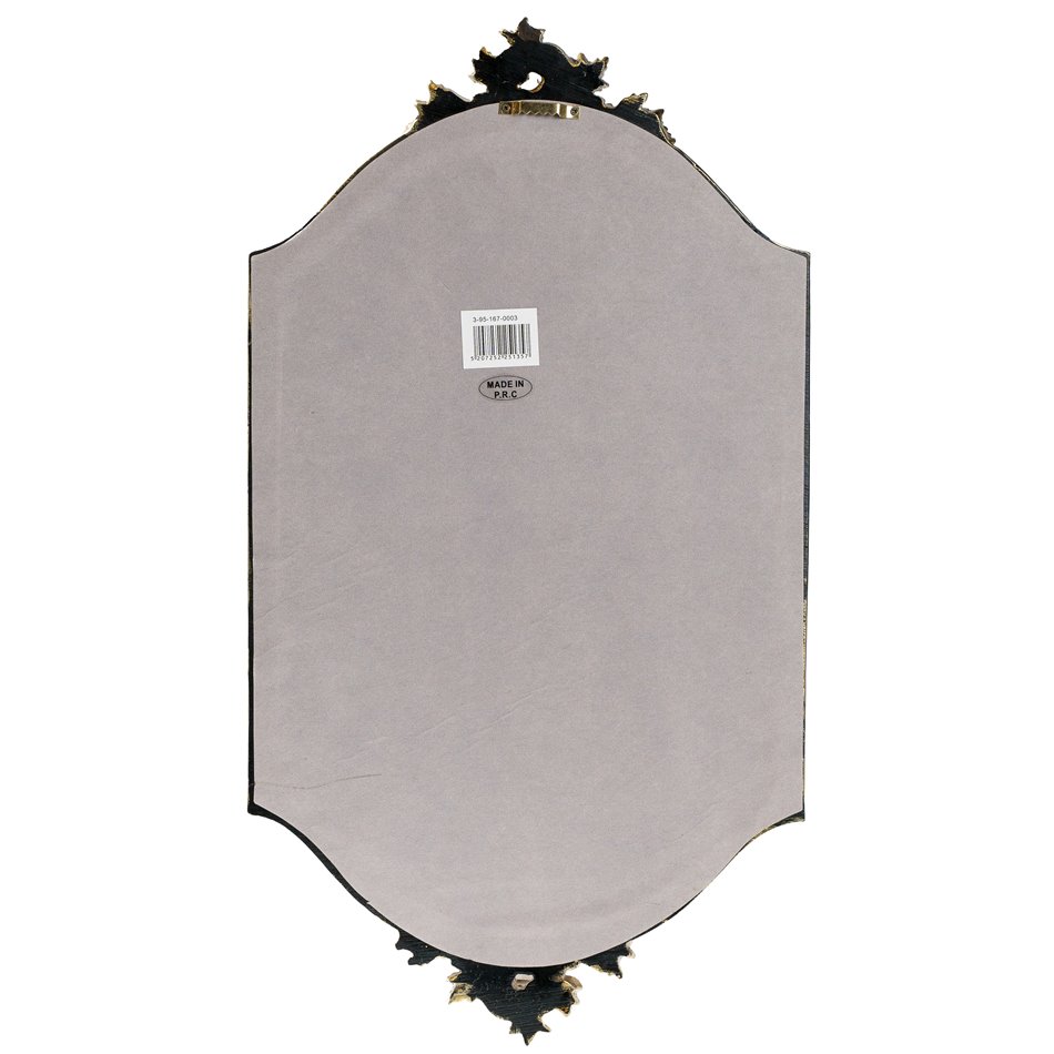 Wall mirror Inar, black/golden, 55x30x5cm