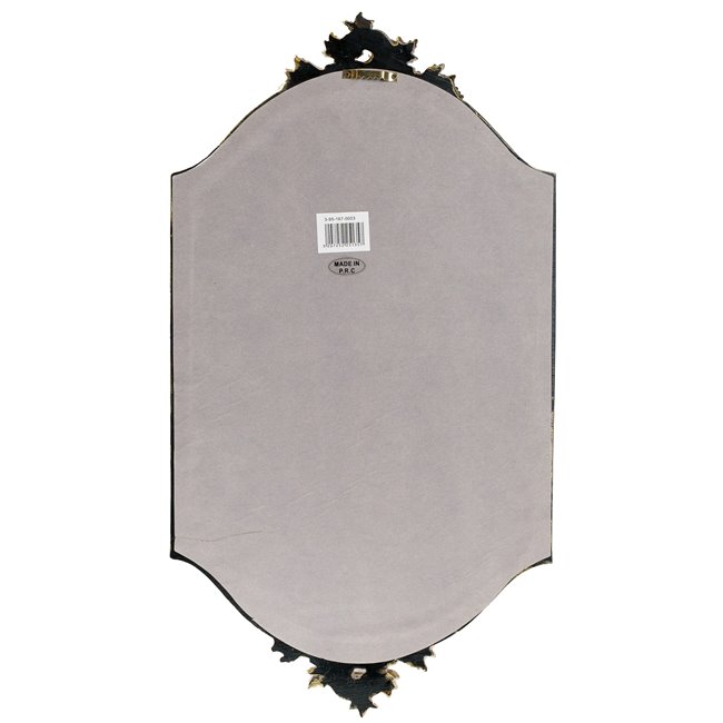 Sienas spogulis Inar, melns/zelta, 55x30x5cm
