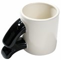 Mug white/black, ceramic, 10x8x9cm, 300ml