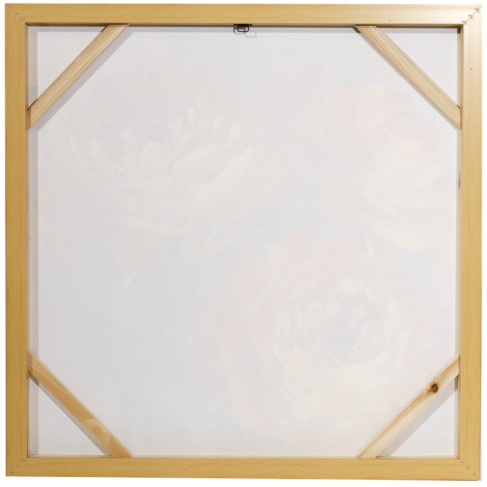 Canvas wall art Fowers in yellow IV, 80x80x4cm