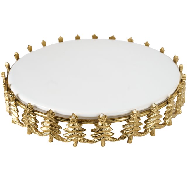 Ceramic cake stand Oletta wX-Mass tree stand, D32x6cm