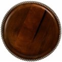 Wooden tray Oliana w/beaded border, D28x6cm