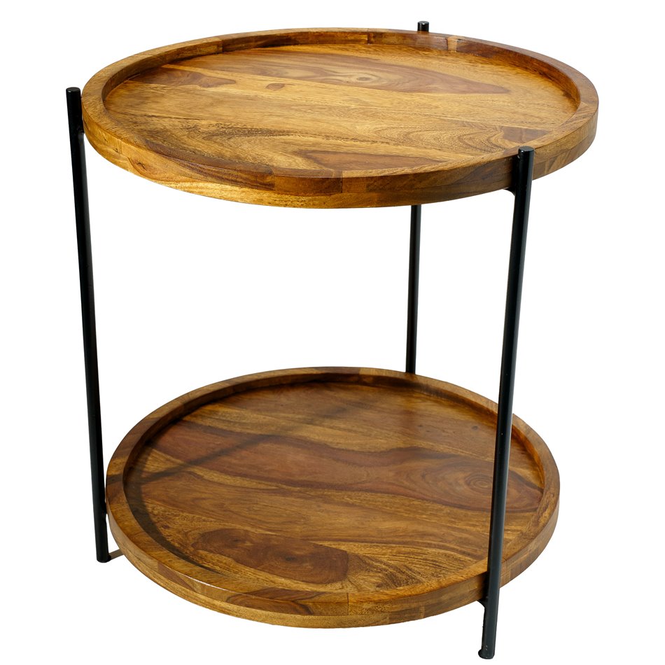 Coffee table Sharlize, sheesham wood, D55  H58cm