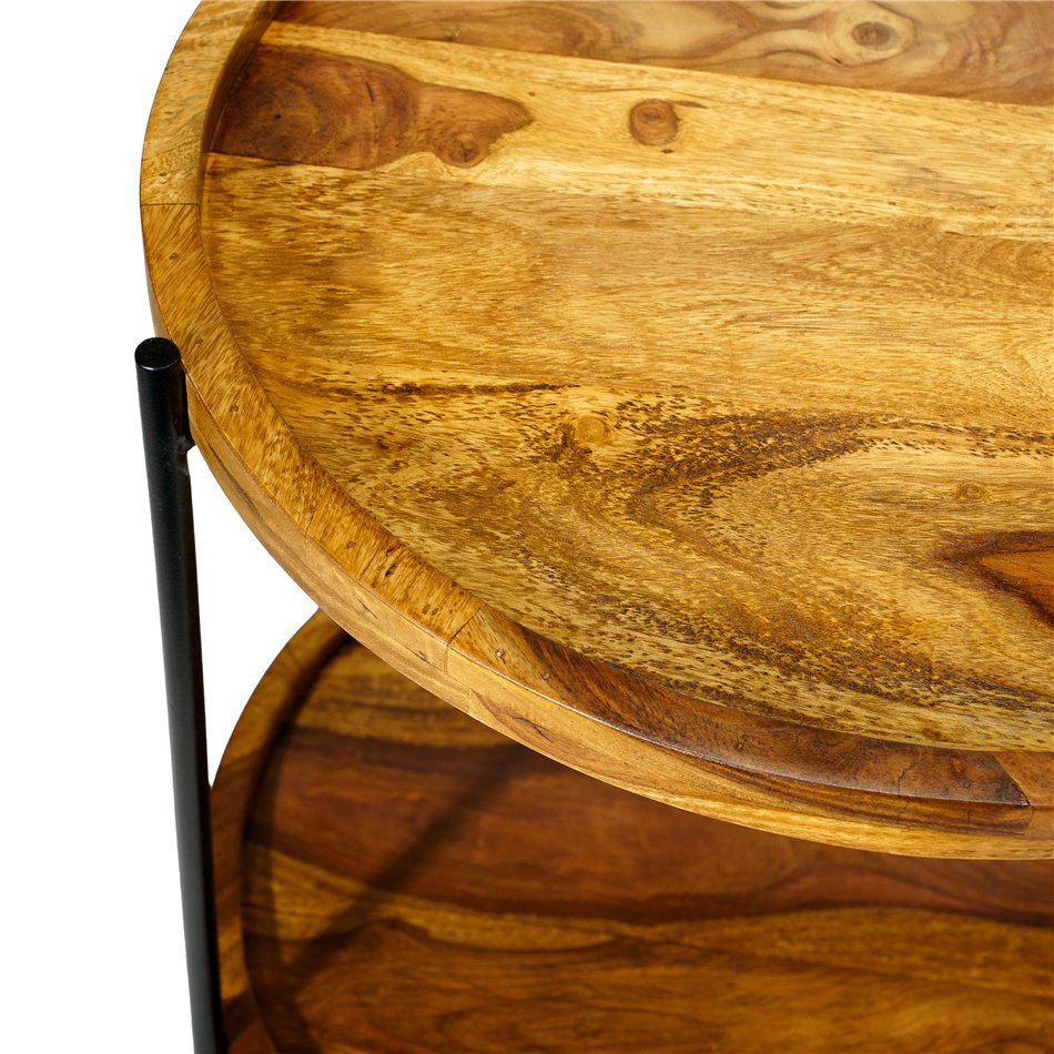 Coffee table Sharlize, sheesham wood, D55  H58cm