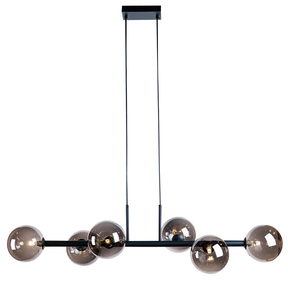 Ceiling lamp Rade II, smoke, L110x35xH50cm, G9x6 
