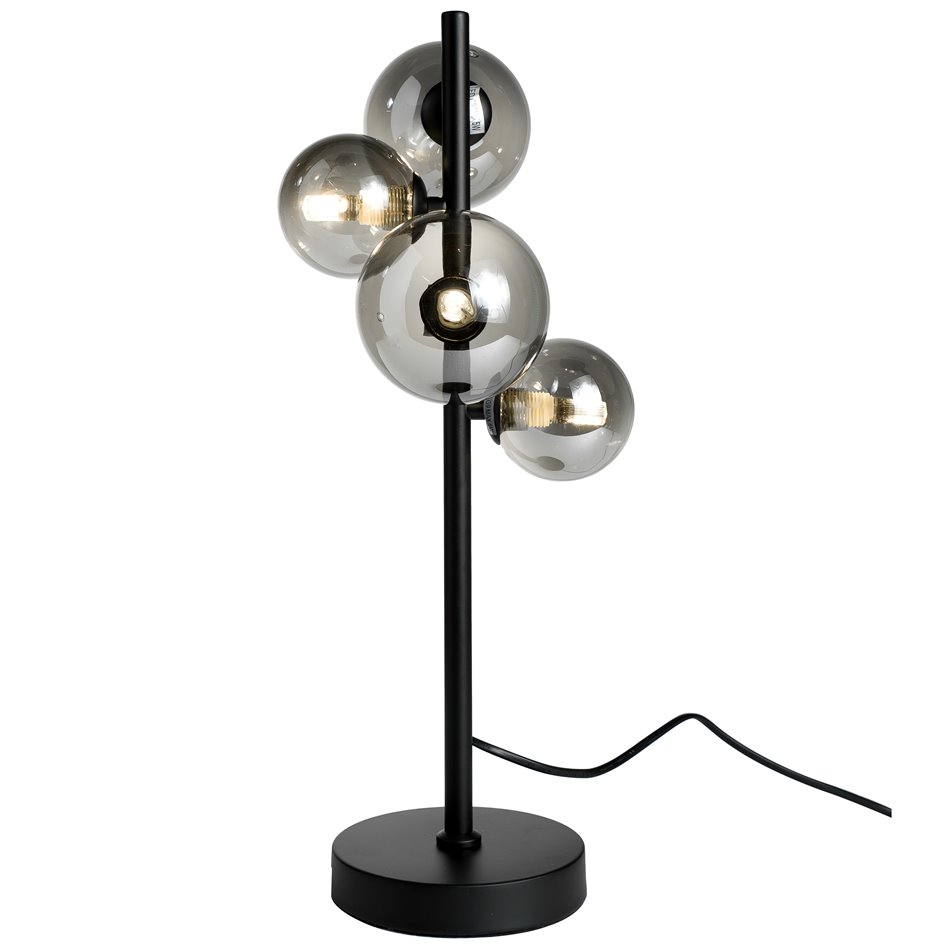 Table lamp Rade smoky/black, 24x19xH48cm,G9LEDx4, 5W(MAX)