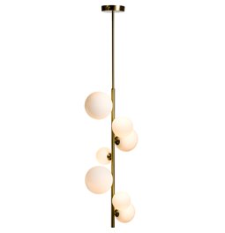 Ceiling lamp Rados white, brass,28x120cm, G9 LED x7, MAX5W
