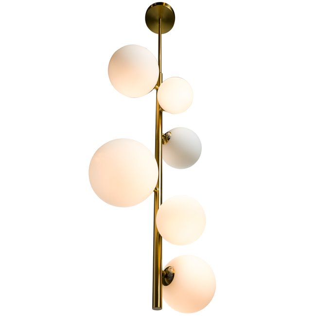 Ceiling lamp Rados white, brass,28x120cm, G9 LED x7, MAX5W