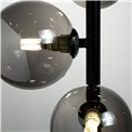 Ceiling lamp Rados smoky/black, 28x120cm, G9 LED x7, MAX5W