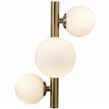 Wall lamp Rade opalwhite/brass, 28x21xH19cm, G9x3, MAX 5W