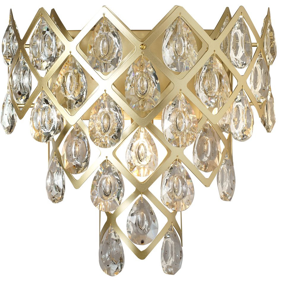 Wall lamp Roda gold, 42x21xH30cm, E14x2, MAX5W