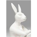 Dekoratīva figūra Gangster Rabbit, balta, 39x26x15cm
