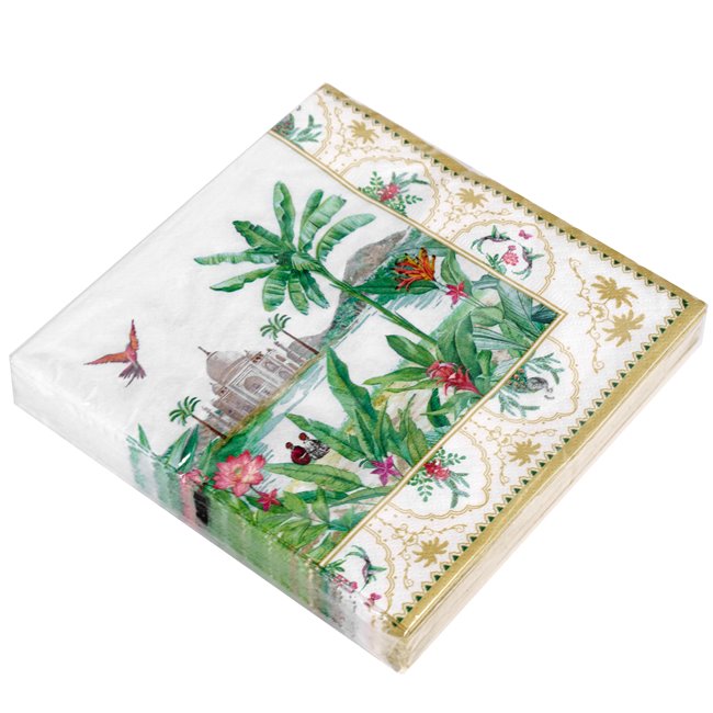 Pack of 20 paper napkins Paradise sauvage, 33x33cm