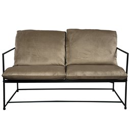 Armchair Oltenita 2 seat, grey, H80x130x75