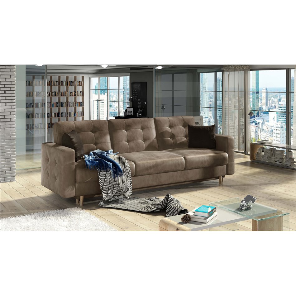 Sofa bed Elsgard, Monolith 37, green, H93x233x92cm