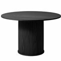 Table Nola, black oak veneer/MDF, D120cm, H75cm