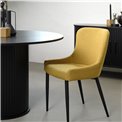 Table Nola, black oak veneer/MDF, D120cm, H75cm