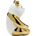Deco figurine Panda, golden, H19x14x13.5cm