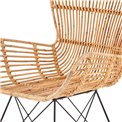Chair Hebo, natural, metal, 61x63xH90/seat.H45 cm