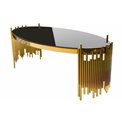 Kafijas galds Emona, zelta krāsā, 125x65x51cm