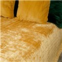 Bed cover Jakobine, gold, velvet, 160x220cm
