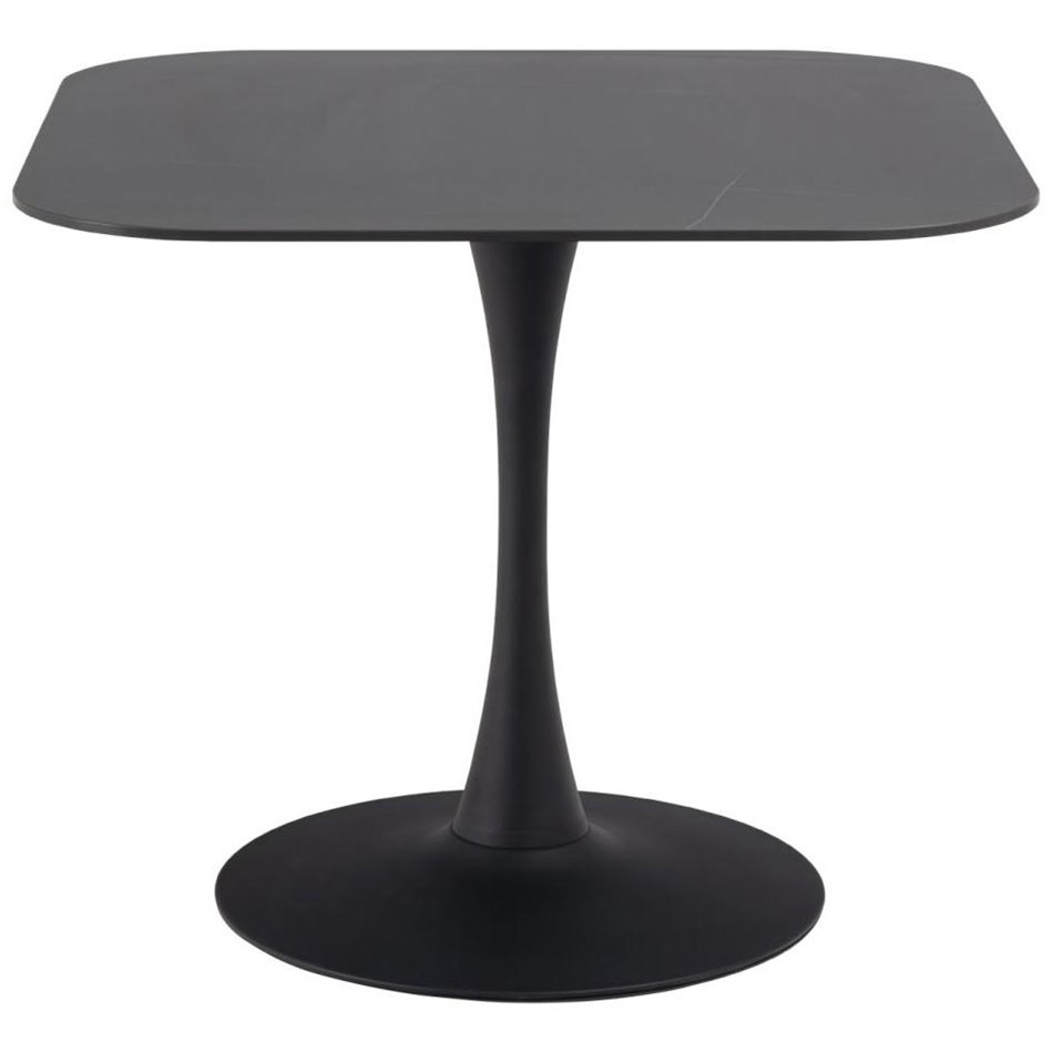 Dining table Amalta, black ceramic, 75x90x90cm