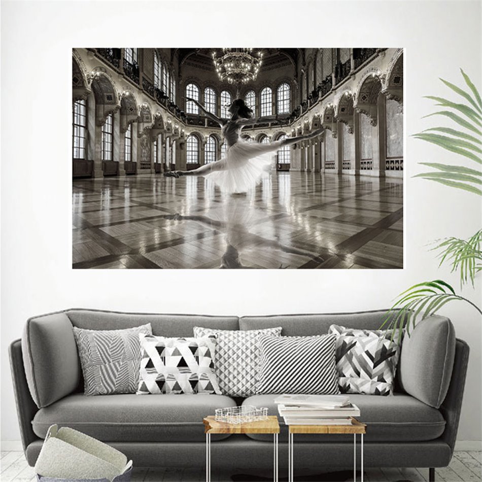 Wall Glass Art Ballerina, 100x150x0.4cm