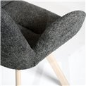 Krēsls Sanga 21 ar grozāmu sēdv.180, dark grey, 61x61xH84cm