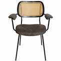 Chair Sarra, dark taupe, 67x63.5xH82cm