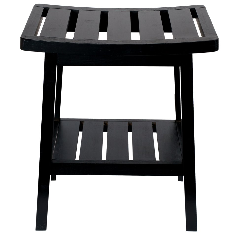 BAMBOO BENCH, black, H46x39,5x25cm