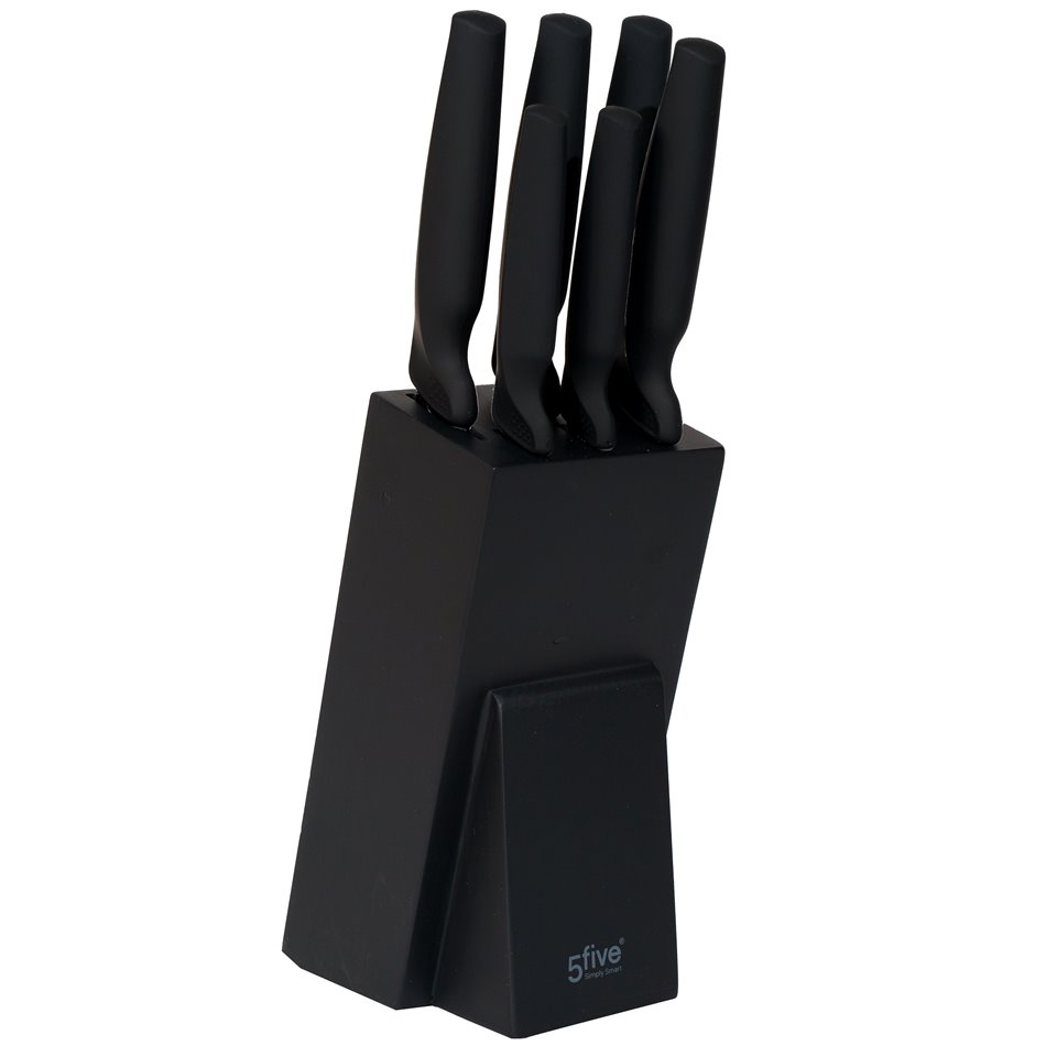 Knives set 6 Caractere, black, 34x10.1x12.5cm