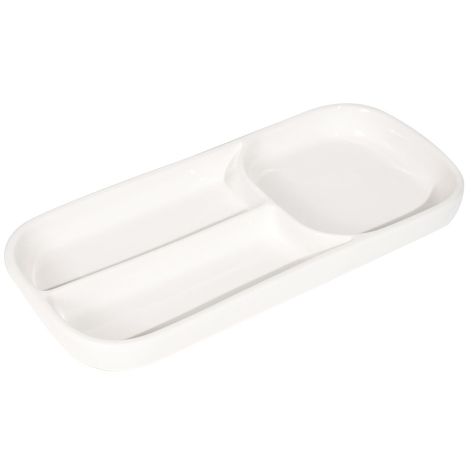 Uzkodu trauks Nora, balts, 2.8x28x12cm