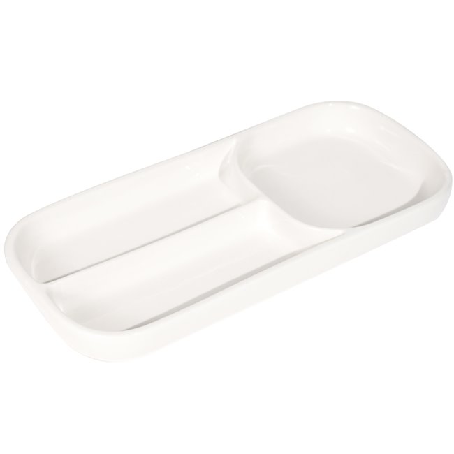 Uzkodu trauks Nora, balts, 2.8x28x12cm