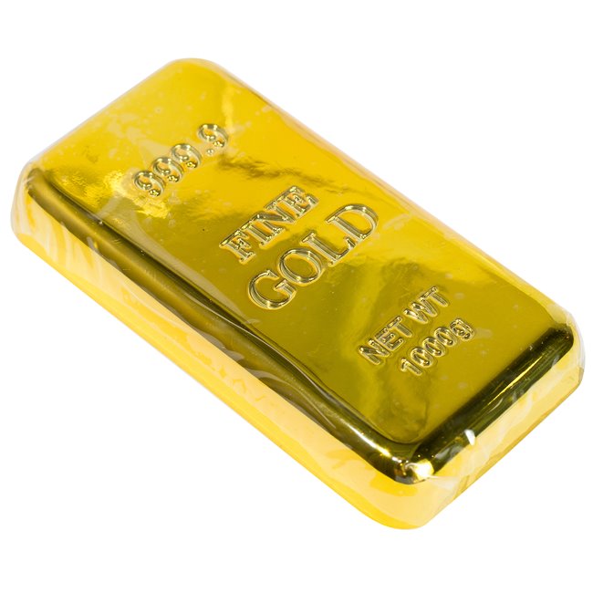 Открывашка для бутылок Gold Bar, золотой цвет, H9x5см
