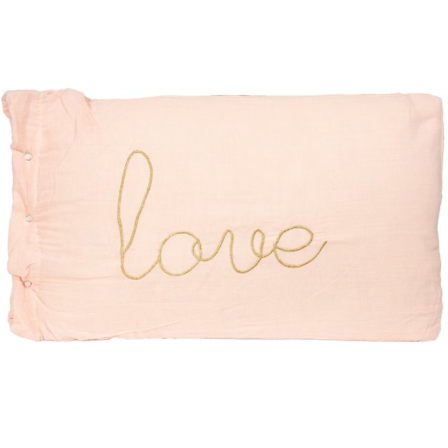 Декоративная подушка Love, розовый цвет, 50x30см 