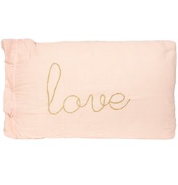 Decorative pillow Love, pink color, 50x30cm 