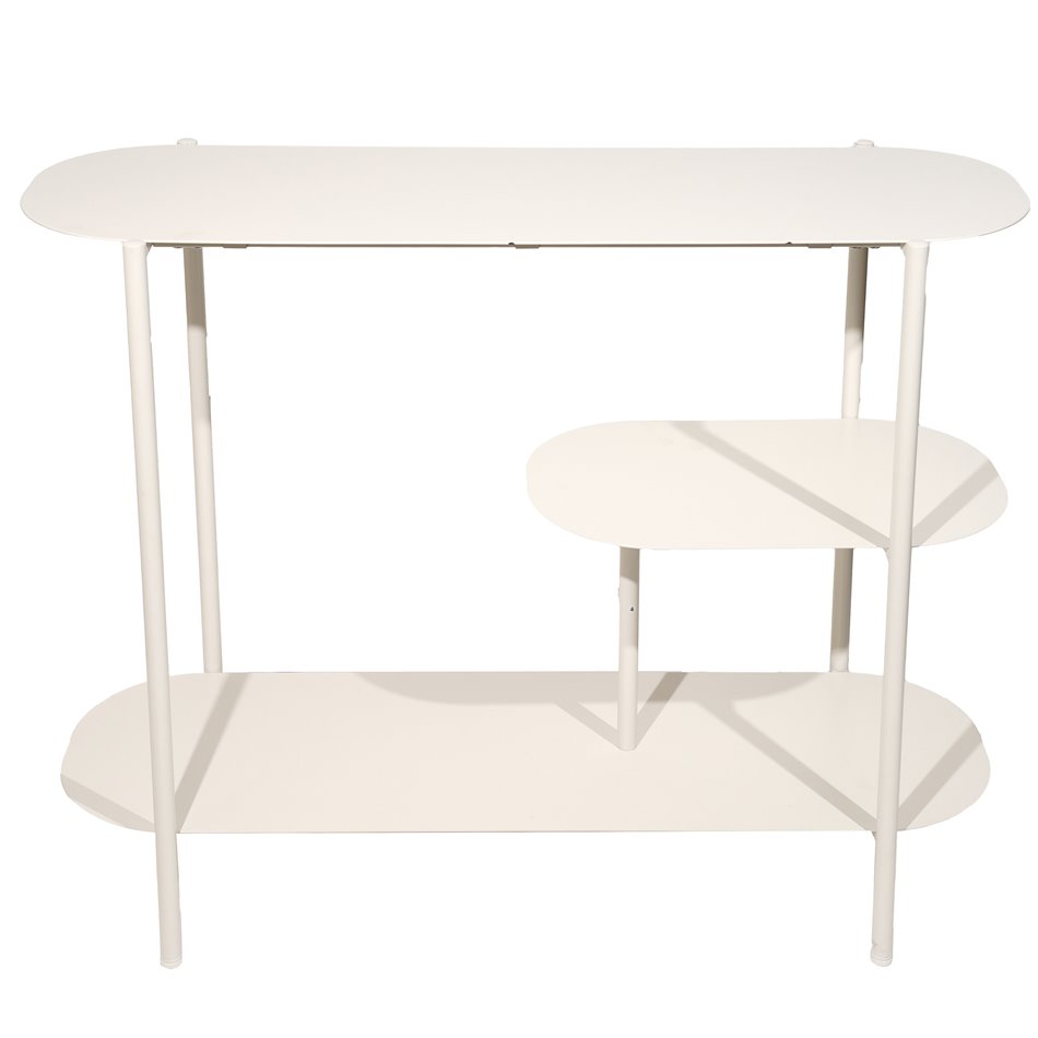 Bookshelf Haja, beige color, metall, 90x32xH70cm